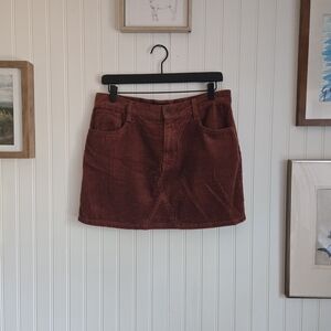 Sanctuary Corduroy Mini Skirt in Rust Brown